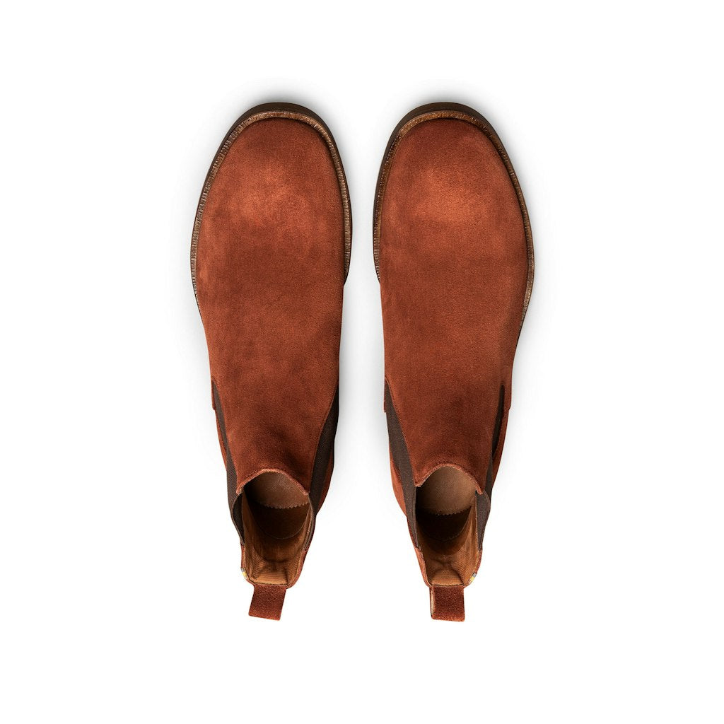 Lloyd - DIVO Chelsea boots i ruskind sequoia-rød