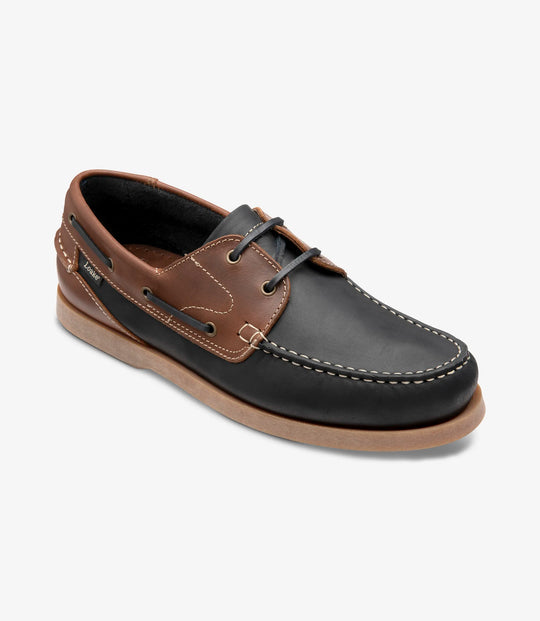 Loake Lymington Navy/Brown Boatshoe