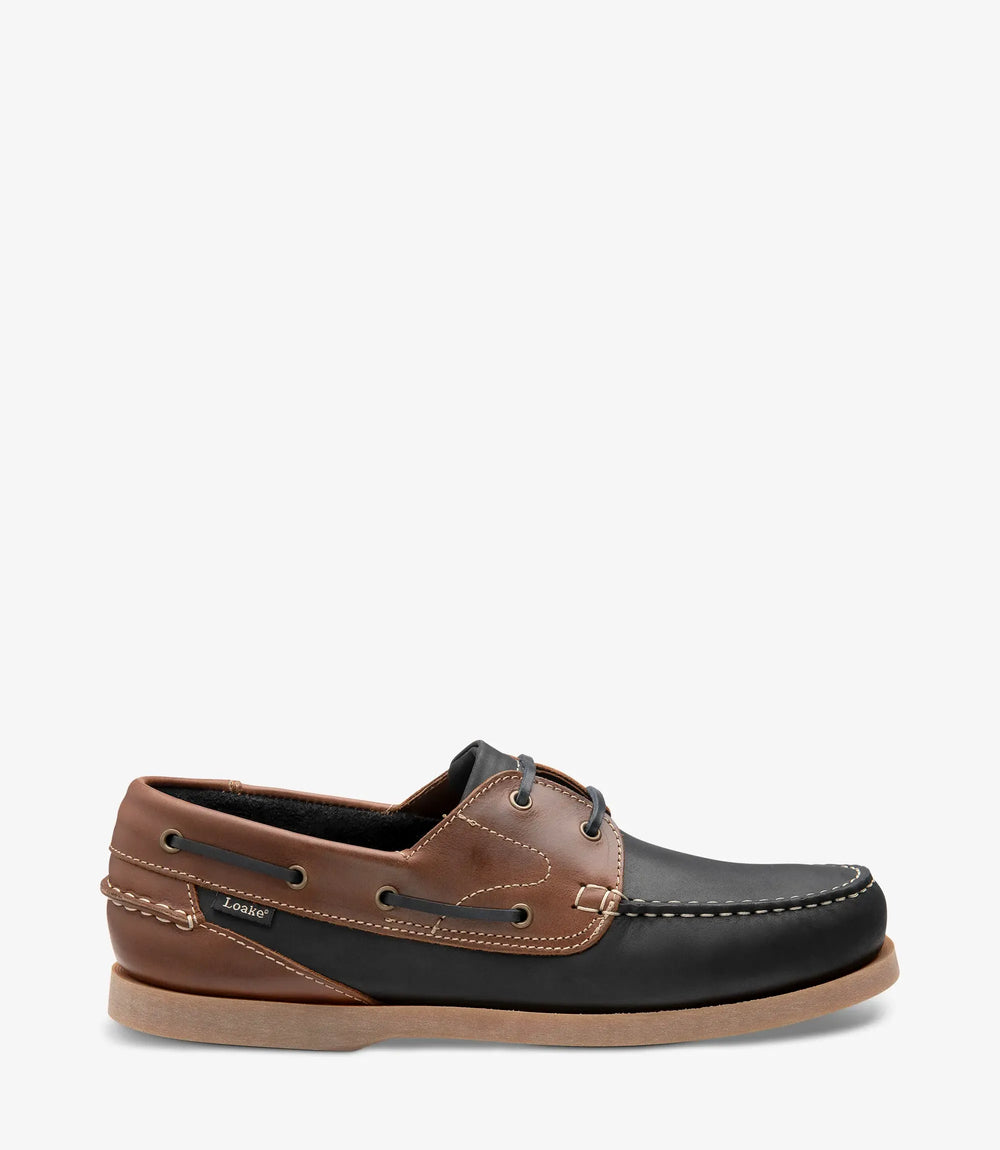Loake Lymington Navy/Brown Boatshoe