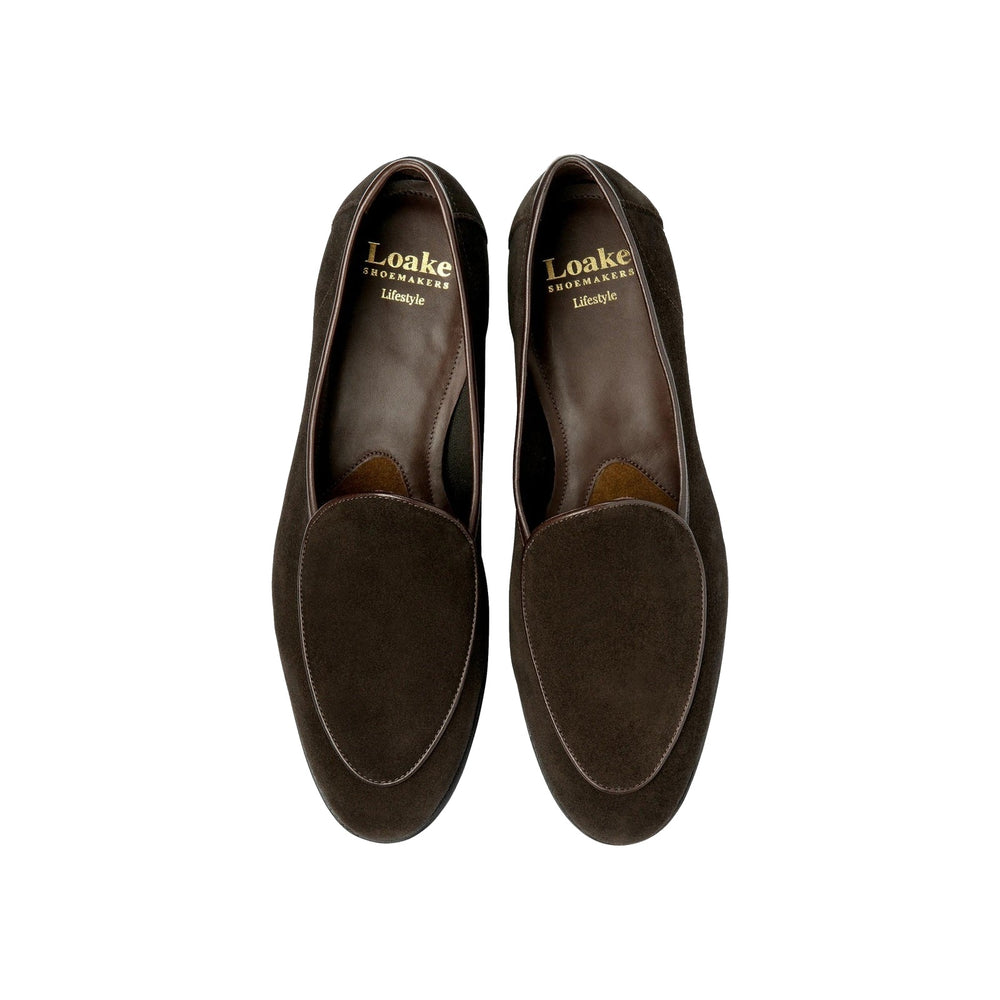 Loake Belgrave Mørkebrun ruskind Loafer