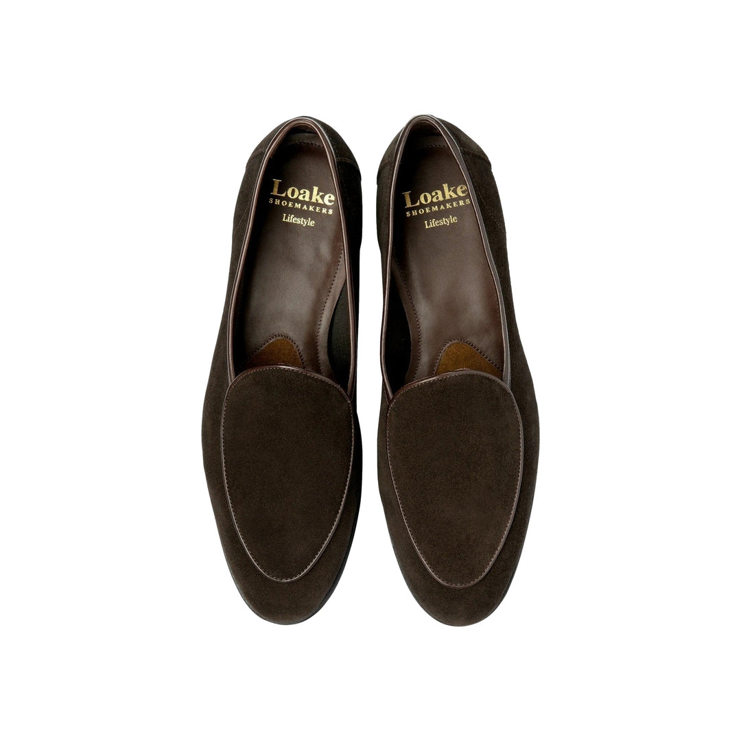 Loake Belgrave Mørkebrun ruskind Loafer