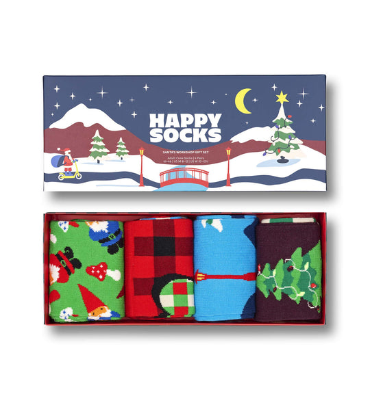 Happy Socks 4-PACK SANTA'S WORKSHOP SOCKS GIFT SET