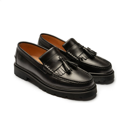 Playboy Baker Sort Læder Loafer