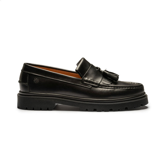 Playboy Baker Sort Læder Loafer