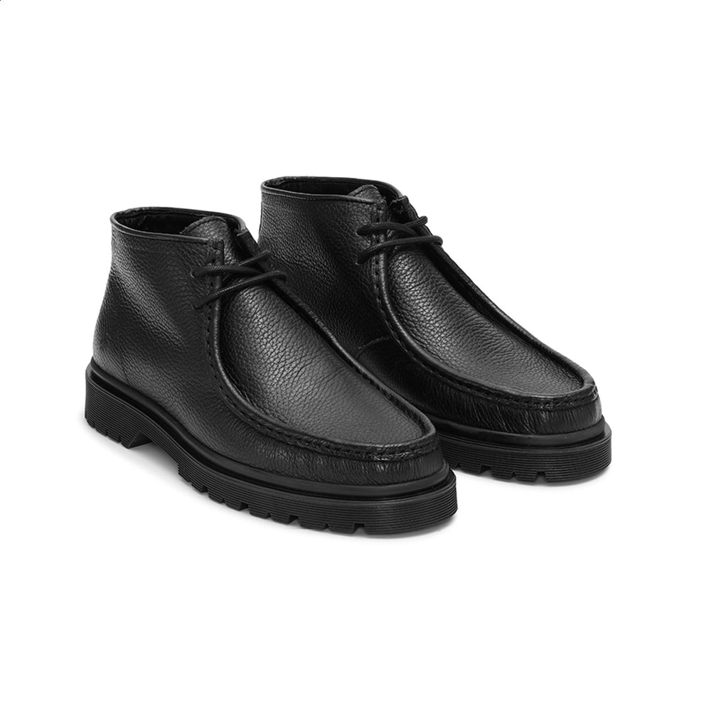 Playboy Cowen Black Tumbled Leather