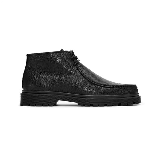 Playboy Cowen Black Tumbled Leather