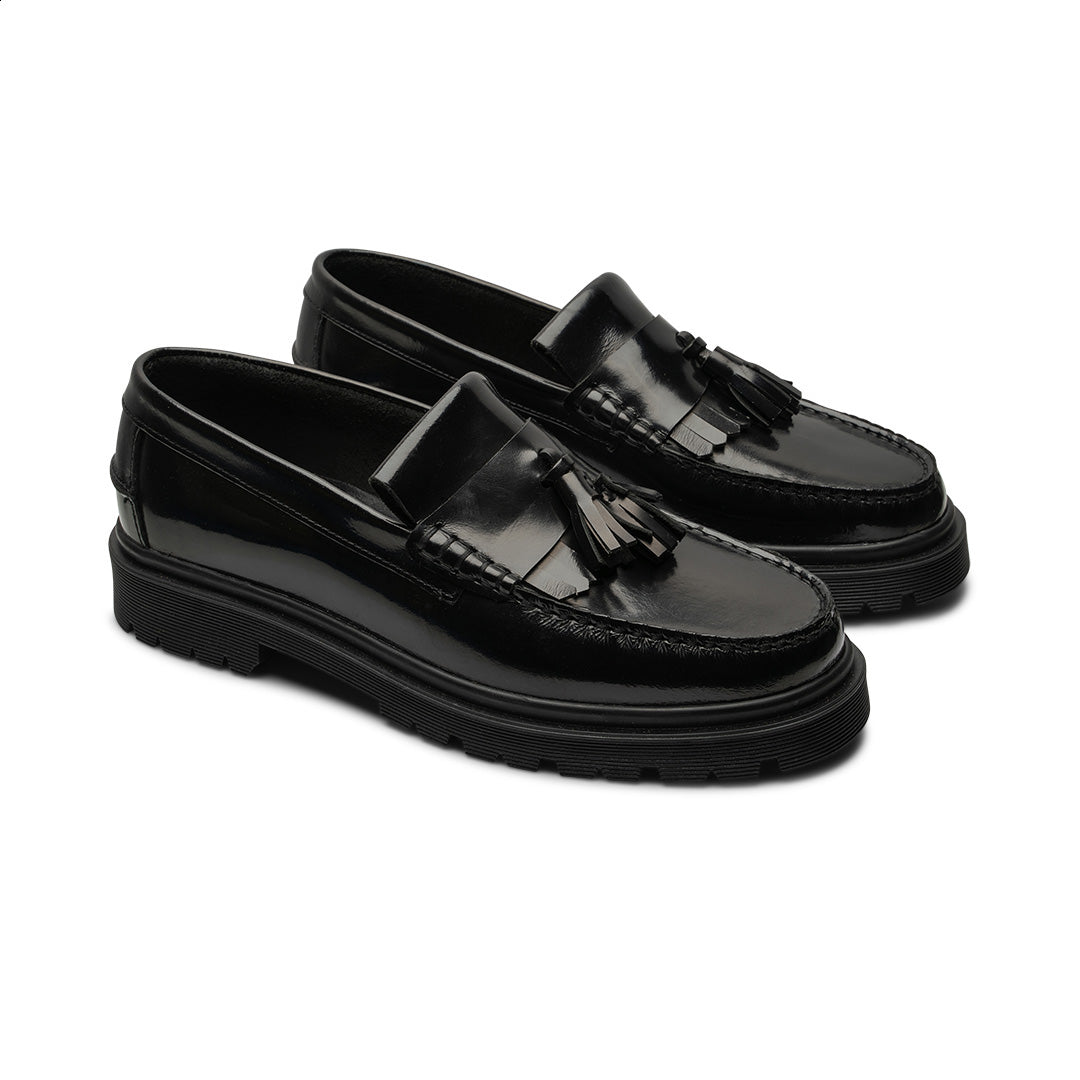 Playboy Tassel Loafer Florida Black Polido - sort polido-læder