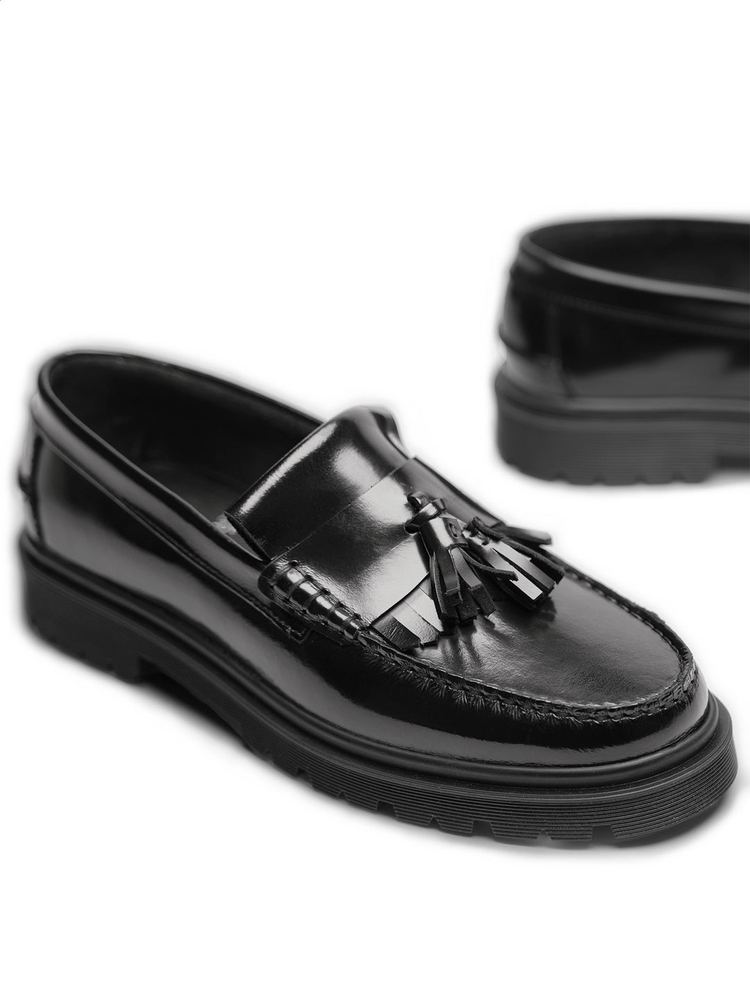 Playboy Tassel Loafer Florida Black Polido - sort polido-læder