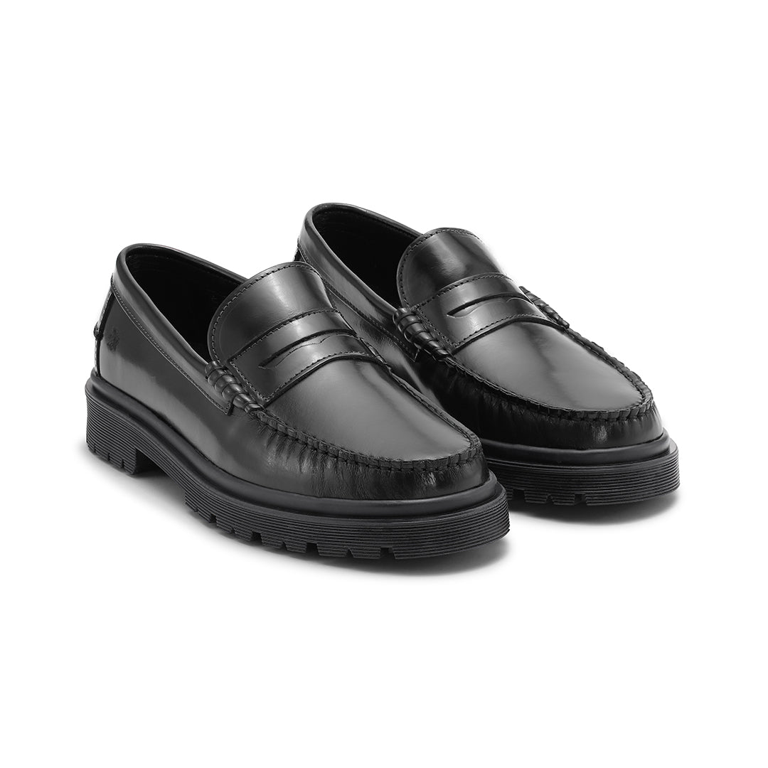 Playboy Austin loafer til mænd - Black Polido - sort polido-læder