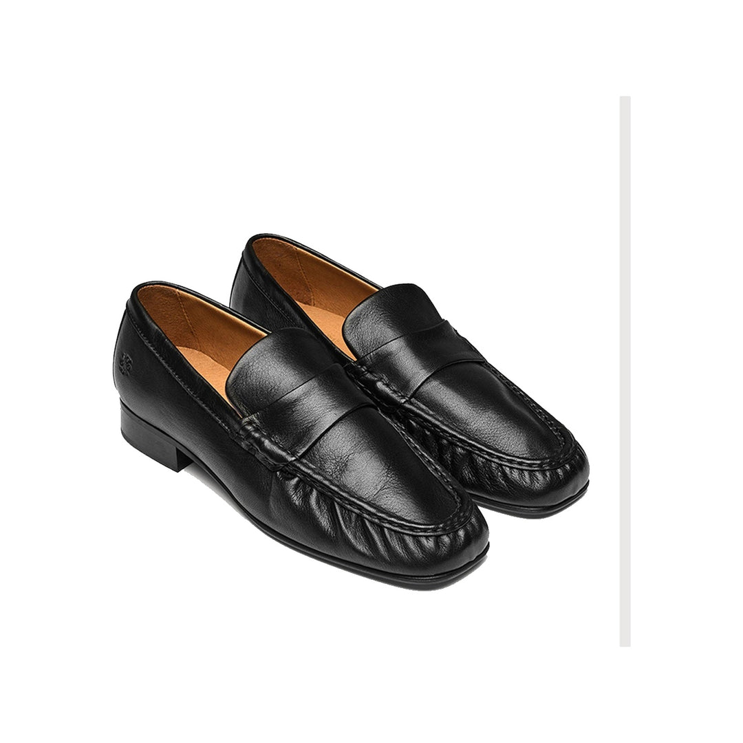 Playboy Chantal Sort loafer i rynket skind Dame
