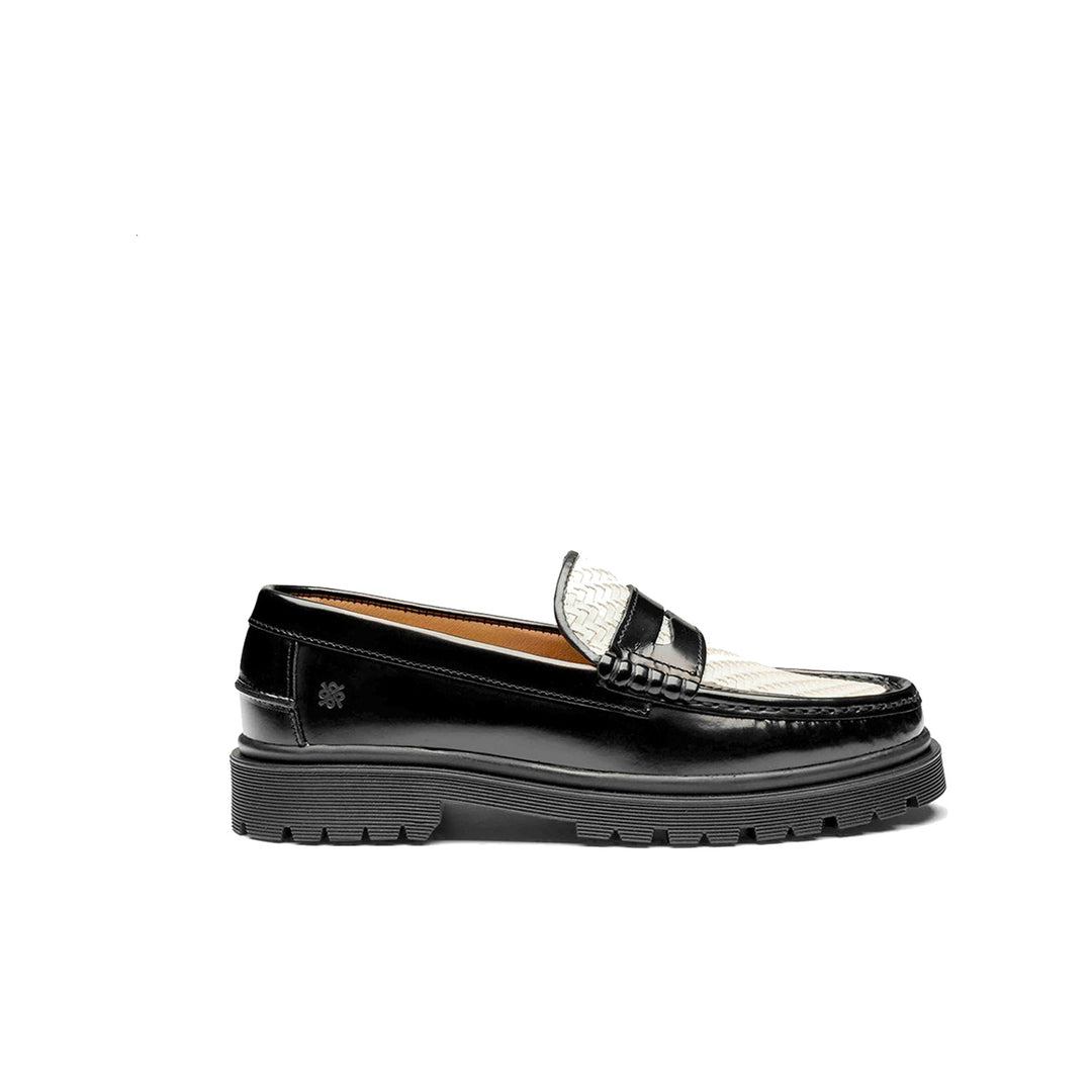 Playboy Richmond Sort/Hvid Læder Loafer
