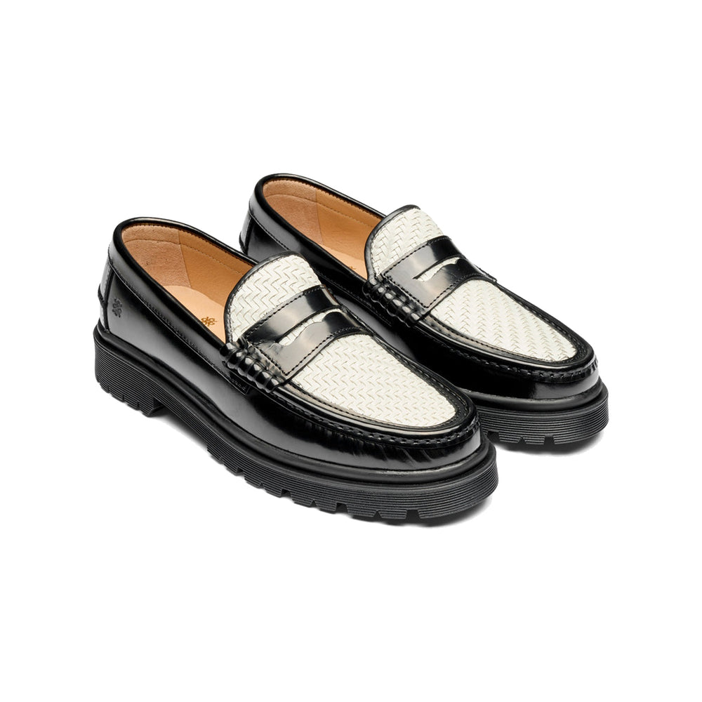 Playboy Richmond Sort/Hvid Læder Loafer
