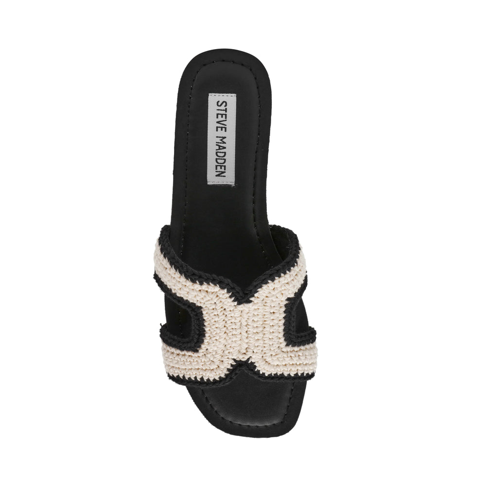 Steve Madden Zarnia Sort/Hvid Sandal