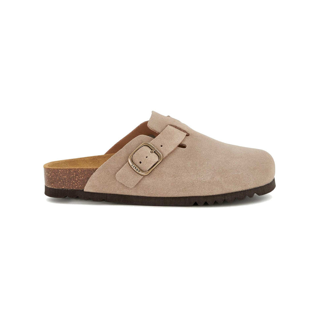 Scholl Fae Beige Ruskind Clogs & Mules
