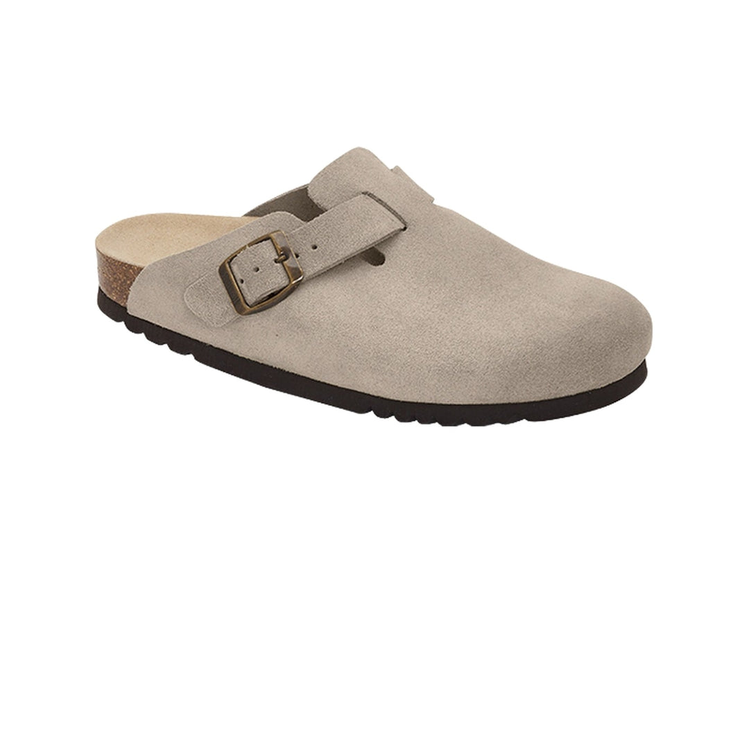 Scholl Olivier Suede Dark Beige Clogs & Mules