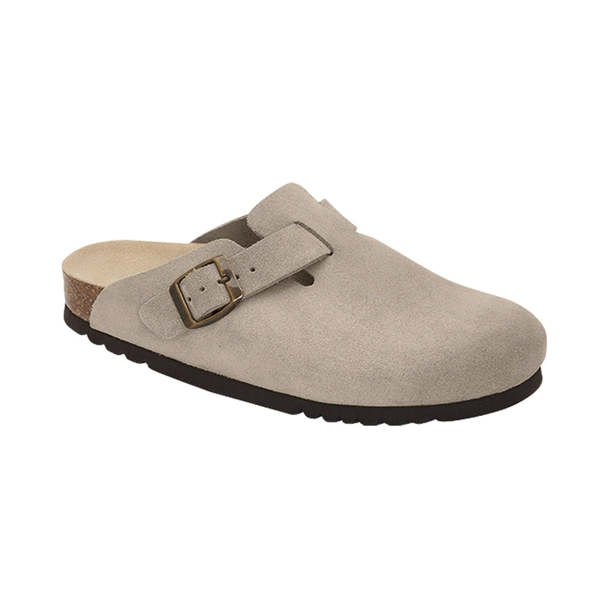 Scholl Olivier Suede Dark Beige Clogs & Mules