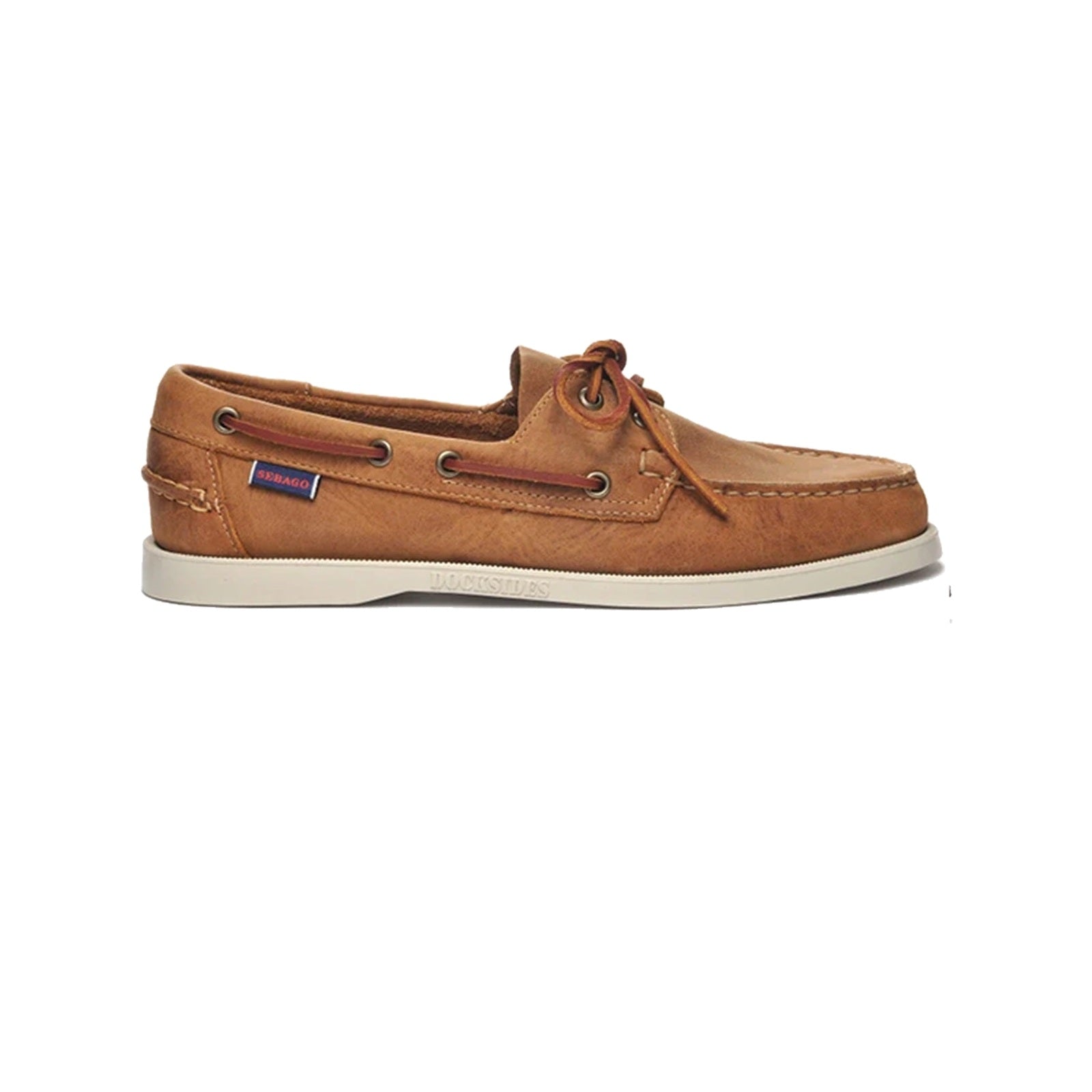 Sebago Docksides Crazy H Brown Tan Leather