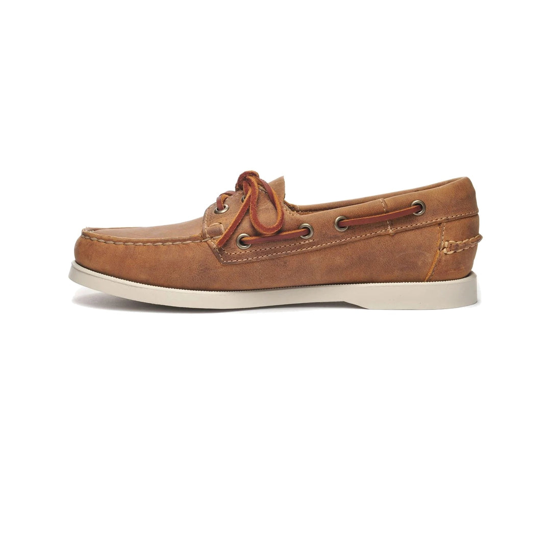 Sebago Docksides Crazy H Dame Brun læder