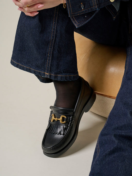 Playboy The Valerie Sort læder Loafer