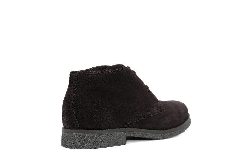 Geox Claudio Ankle boots DK. Coffee suede leather