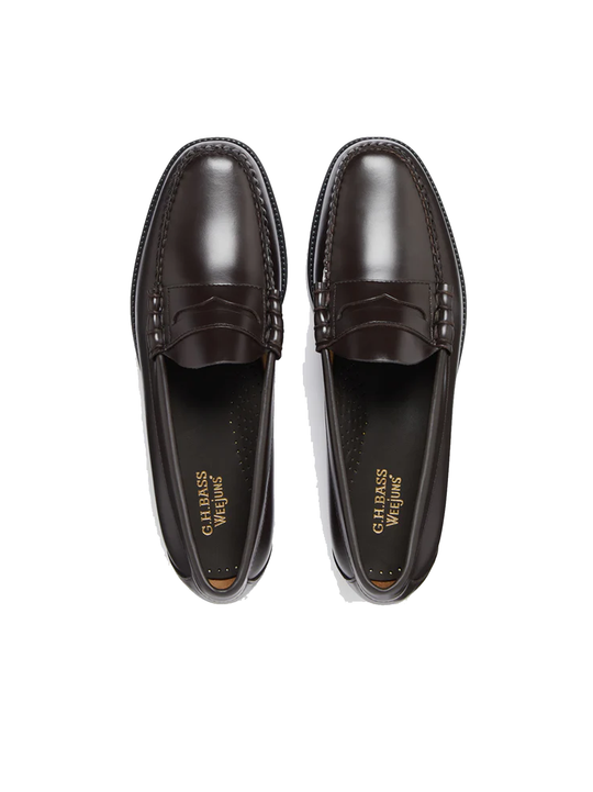 G.H BASS Weejun II Larson Moc Mørkebrun Leather Penny Loafers