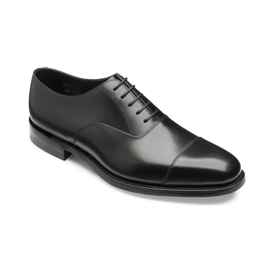 Loake 1880 Aldwych sort kalvelæder Oxford med gummisål