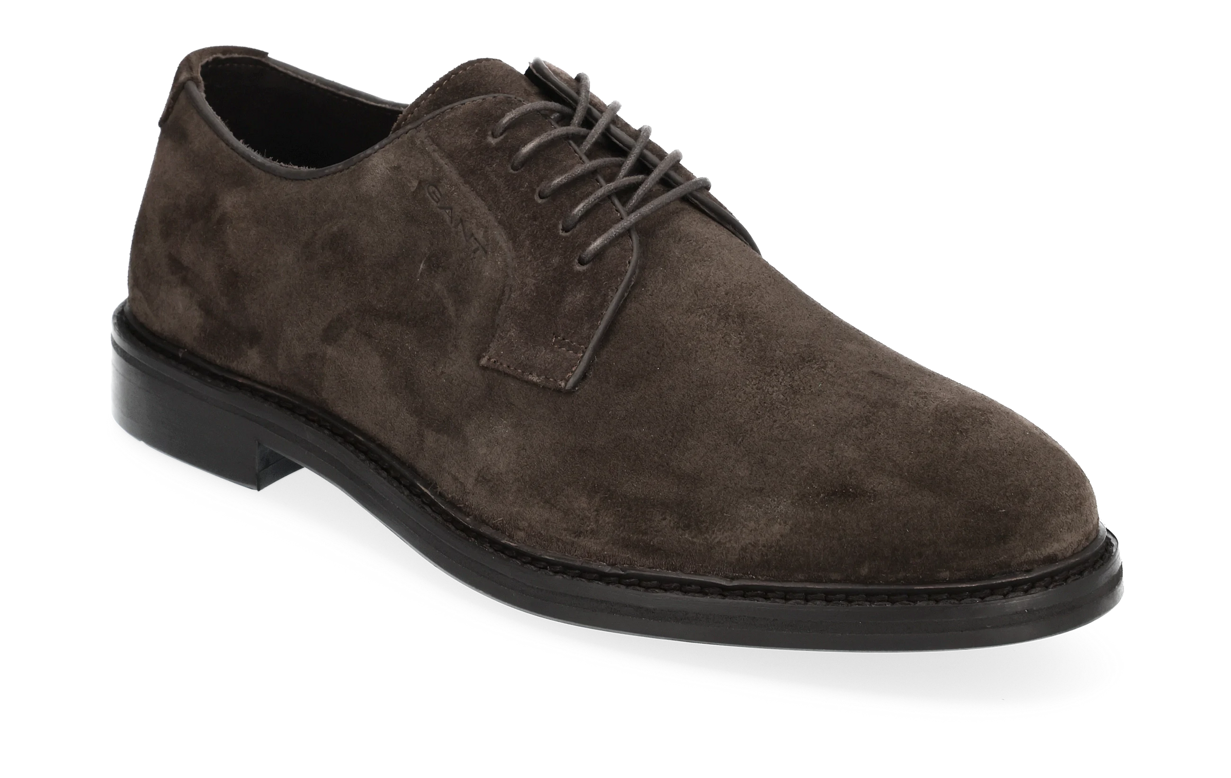 GANT Bidford Low Lace - mørkebrun herresko i ruskind