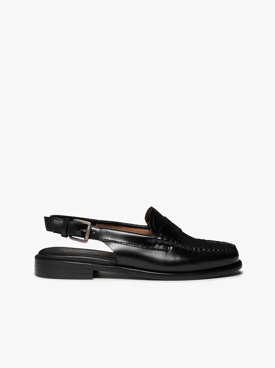 Weejun Penny SlingBack Dame Loafers Sort