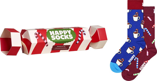 Happy Socks - to-pak 'karamel' -  2 julesokker