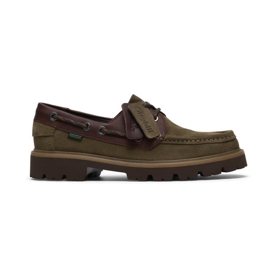 Clarks Cleyhill Olivengrøn Ruskind Båd Sko