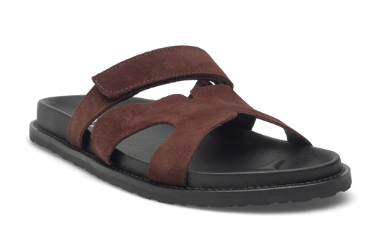 Steve Madden Manu Mørkebrun Ruskinds Sandal