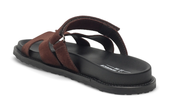 Steve Madden Manu Mørkebrun Ruskinds Sandal