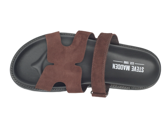 Steve Madden Manu Mørkebrun Ruskinds Sandal