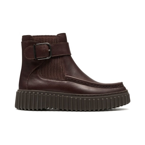 Clarks Torhill Buckle Mørkebrun Læder Dame