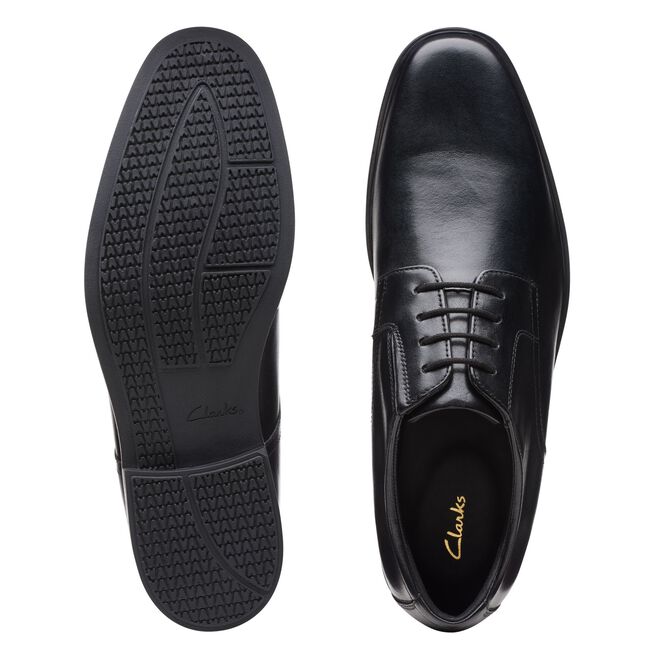 Clarks Howard Walk Black Leather - SORT