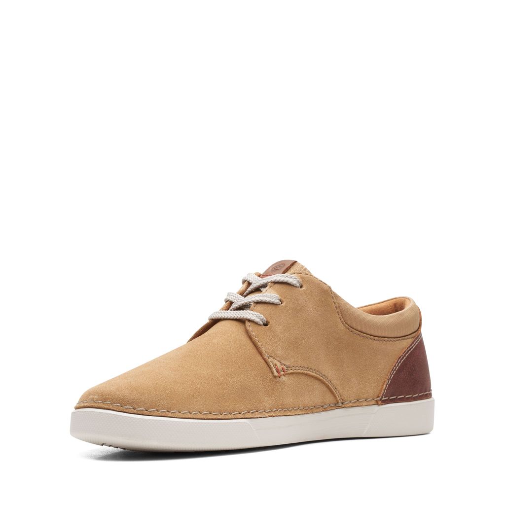 Clarks Gereld Lace Dark Sand Suede