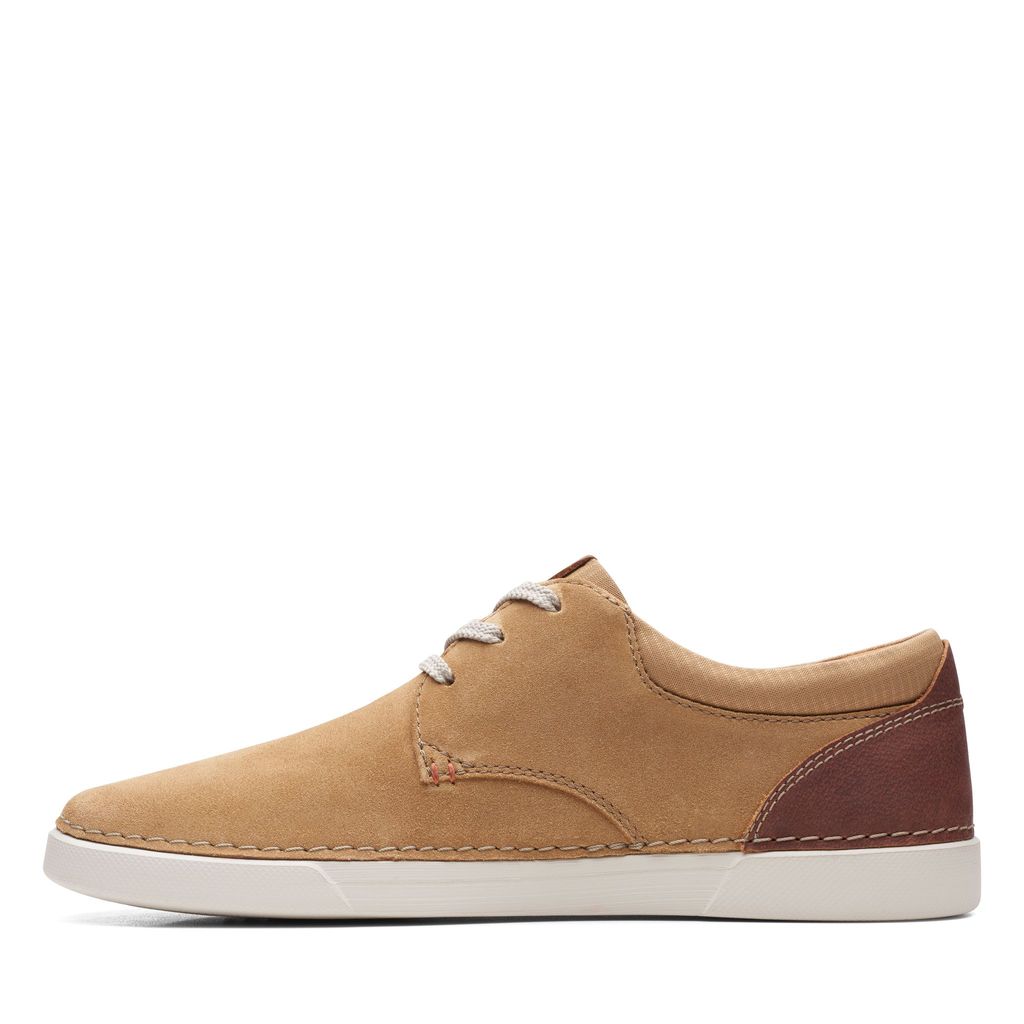 Clarks Gereld Lace Dark Sand Suede