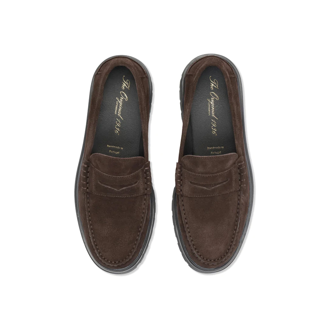 Playboy Austin Dark Brown Suede - mørkebrun ruskind