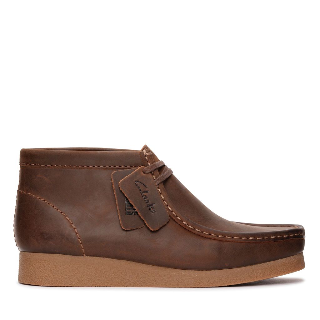 Clarks Wallabee EVO Boot i læder behandlet med bivoks - brun