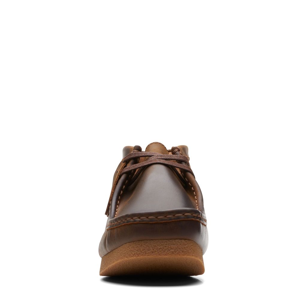 Clarks Wallabee EVO Boot i læder behandlet med bivoks - brun