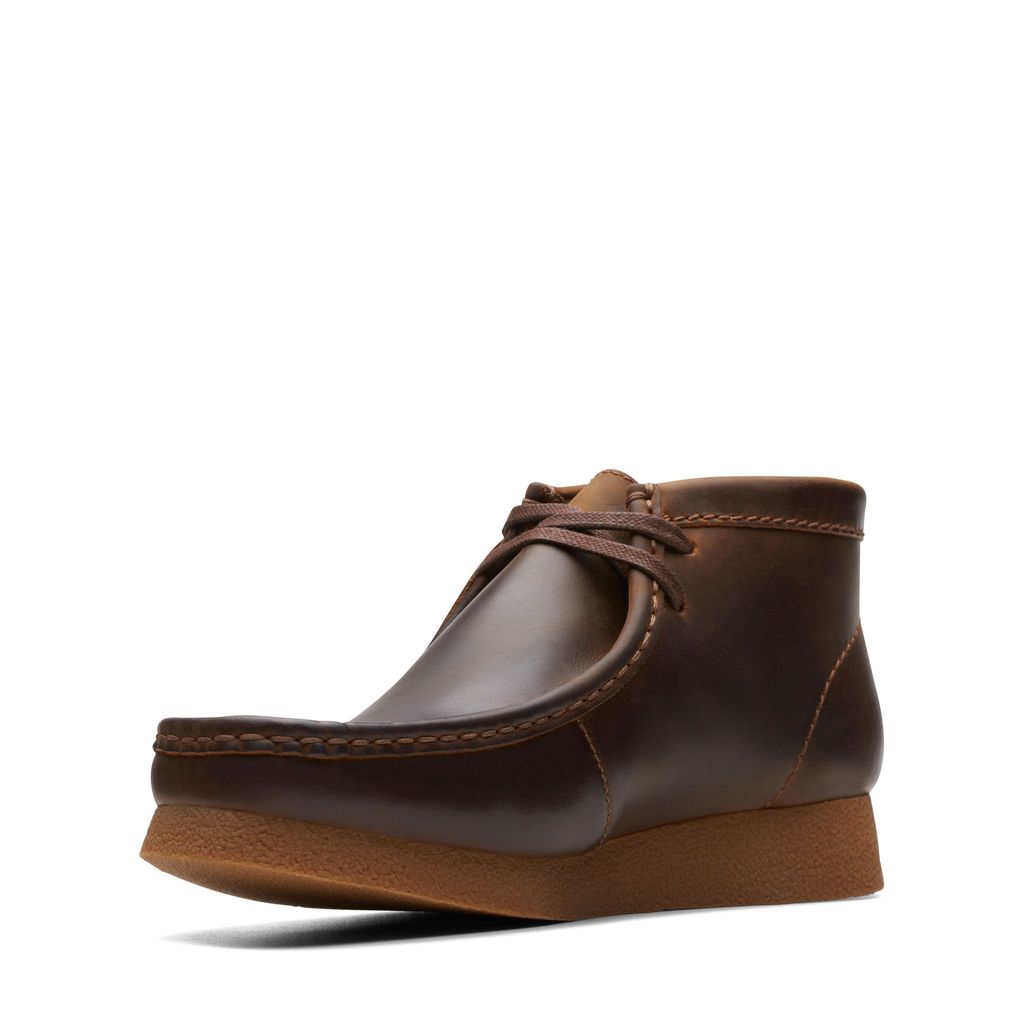 Clarks Wallabee EVO Boot i læder behandlet med bivoks - brun