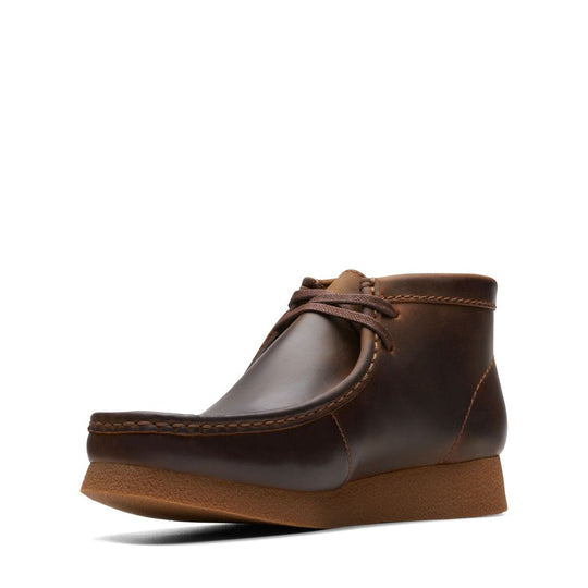 Clarks Wallabee EVO Boot i læder behandlet med bivoks - brun