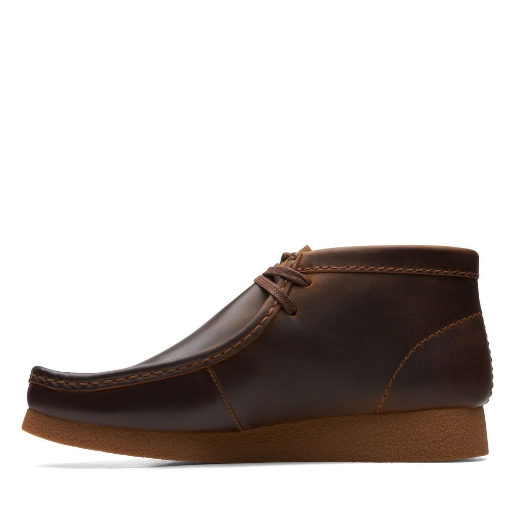 Clarks Wallabee EVO Boot i læder behandlet med bivoks - brun
