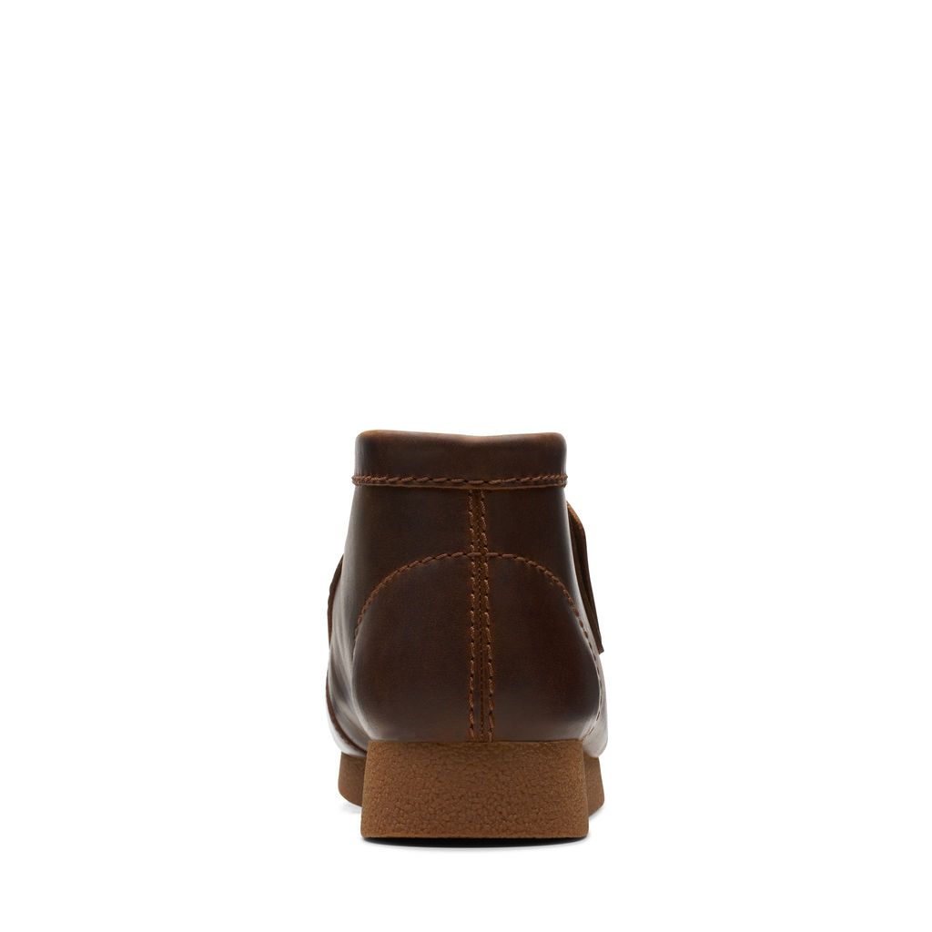 Clarks Wallabee EVO Boot i læder behandlet med bivoks - brun